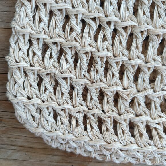 summer beach bag hand crocheted 100% cotton - Picture 4 of 6